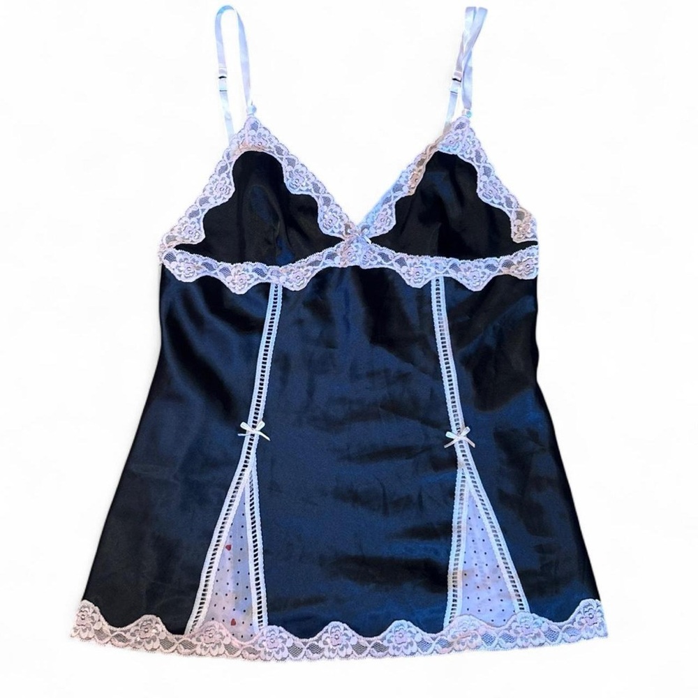 Valerie Stevens Black Chemise with White Lace